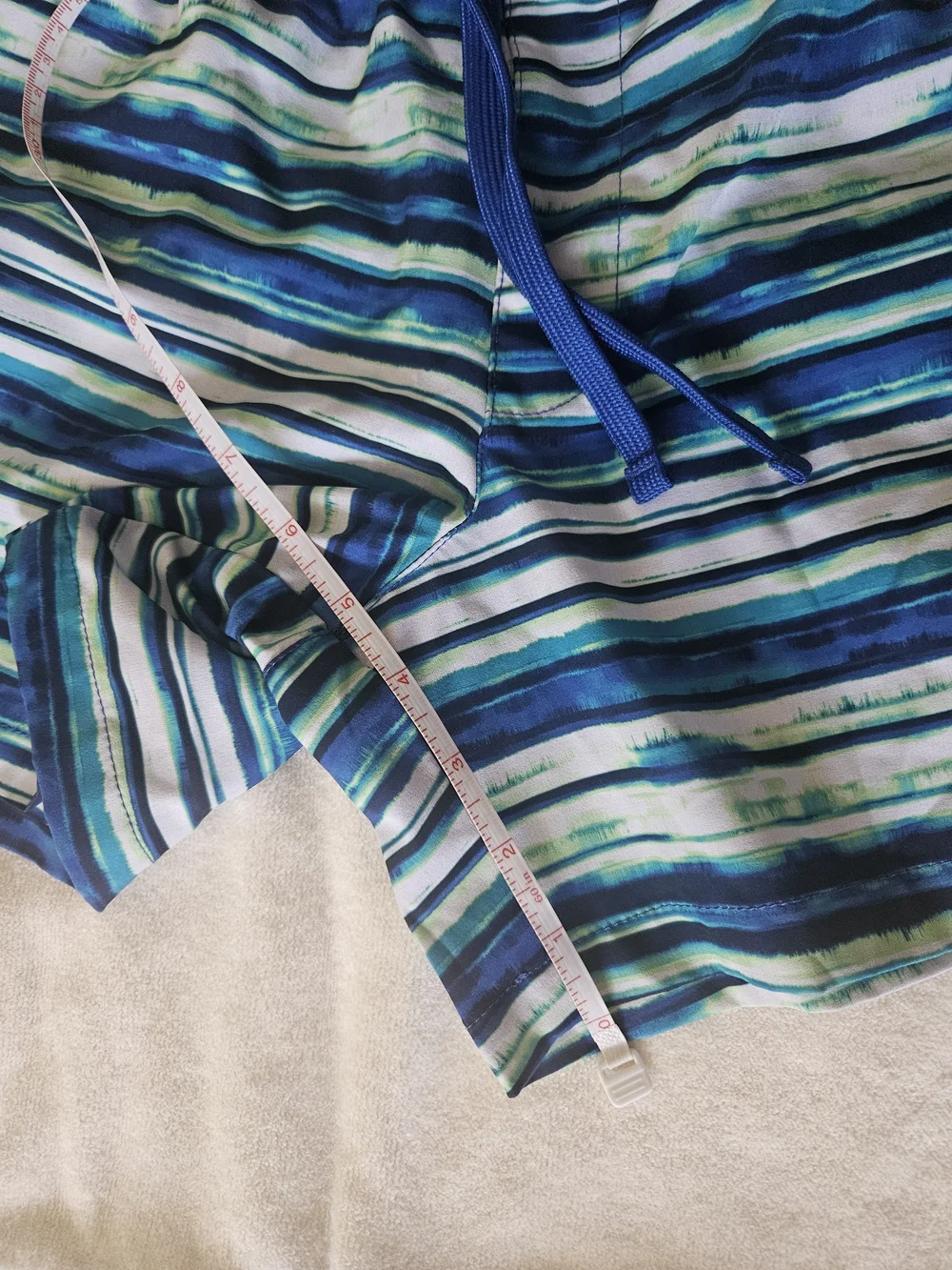 Field & Stream Women's Water Shorts Blue Teal Striped Size MD